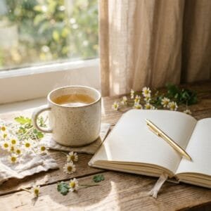 cortisol cleanse tea and journal for nervous system reset